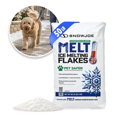 Snow Joe Magnesium Chloride Ice Melting Flakes, Fast-Acting, Pet Safer, -13°F