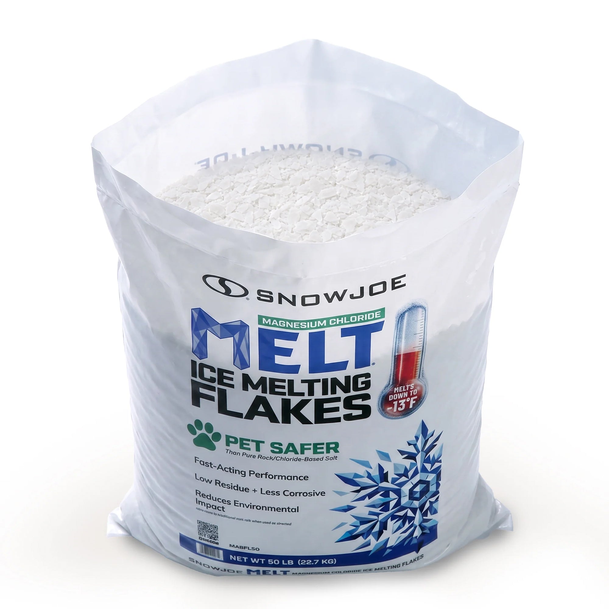Snow Joe Magnesium Chloride Ice Melting Flakes, Fast-Acting, Pet Safer, -13°F