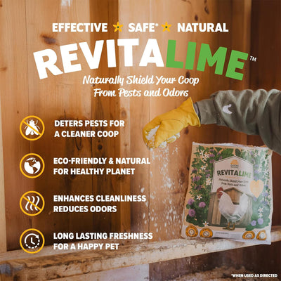 Eaton Pet and Pasture Revitalime All-Natural Coop Freshener for Chickens, 20 Lbs