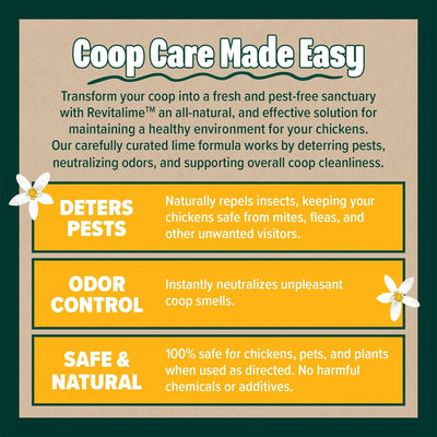 Eaton Pet and Pasture Revitalime All-Natural Coop Freshener for Chickens, 20 Lbs