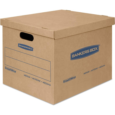 Bankers Box 20-Pack Small Classic Moving Boxes, Lift-Off Lid, Built-In Handles
