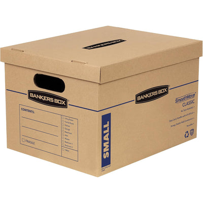 Bankers Box 10-Pack Medium Classic Moving Boxes, Lift-Off Lid, Built-In Handles