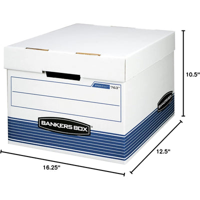 Bankers Box 30-Pack Medium-Duty File Storage Boxes, FastFold, Letter/Legal Size