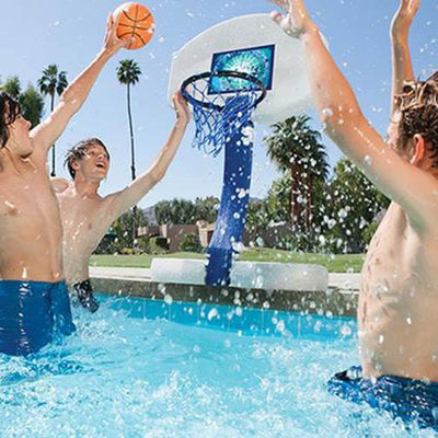 SwimWays 2-In-1 Volleyball and Basketball Swimming Poolside Water Game Set