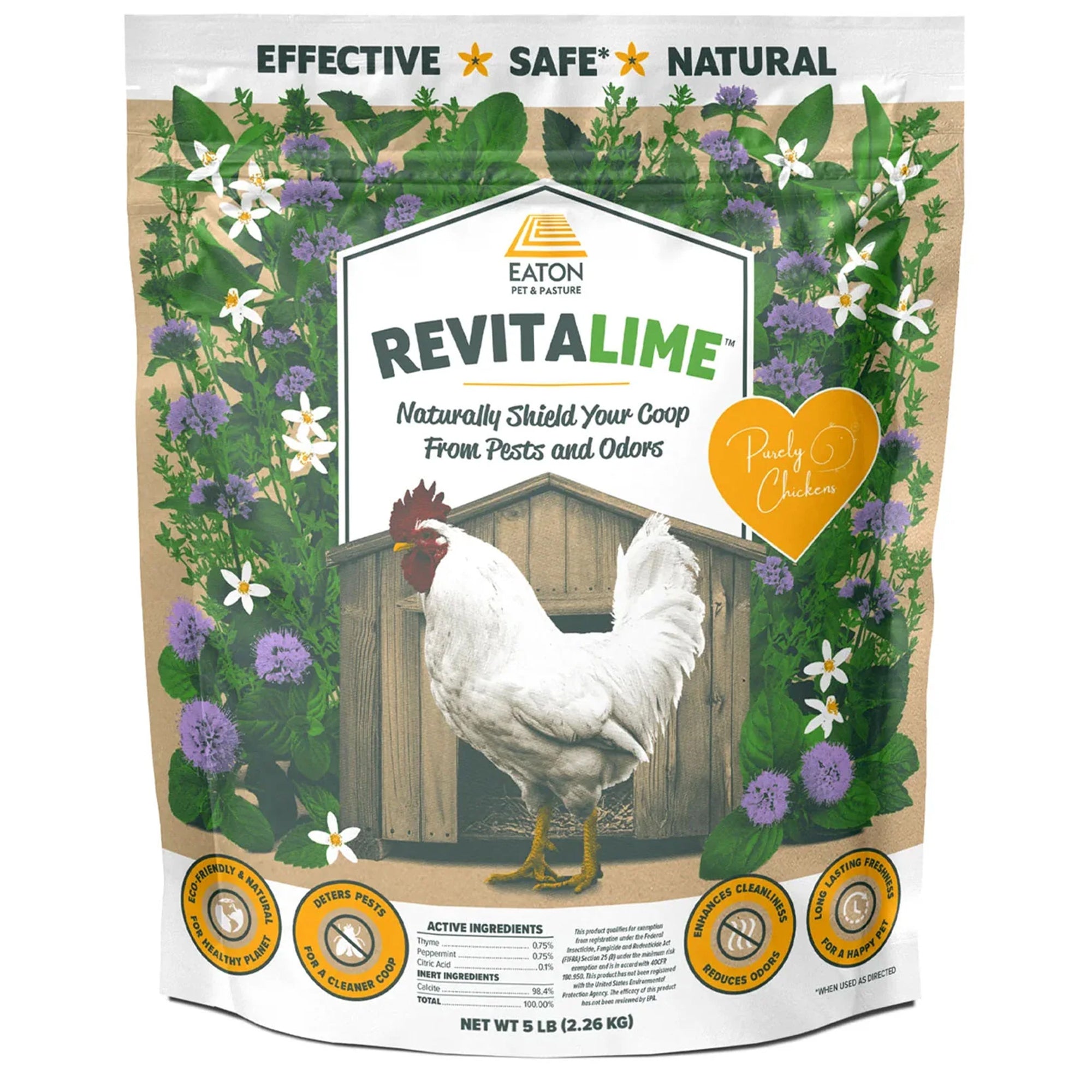 Eaton Pet and Pasture Revitalime All-Natural Coop Freshener for Chickens, 10 Lbs