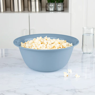 Sterilite Plastic 6 Quart Bowl for Serving and Food Prep, Washed Blue, 24 Pack