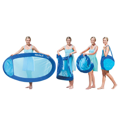 Kelsyus Floating Hammock Inflatable Pool Lounger Raft - Blue | Open Box