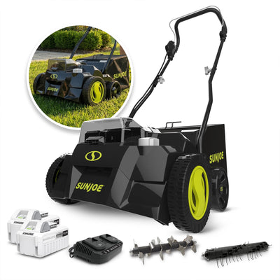 Sun Joe 15" 24-Volt Cordless Scarifier + Dethatcher, Tool Only, 24V-X2-DTS15-CT