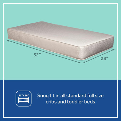 Sealy Baby Flex Cool 2 Stage Crib and Toddler Bed Mattress, Waterproof Cotton