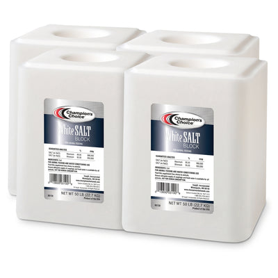 Champion's Choice 4 Pack Salt Block, Livestock Feed for Animal's Diets, 50 lbs