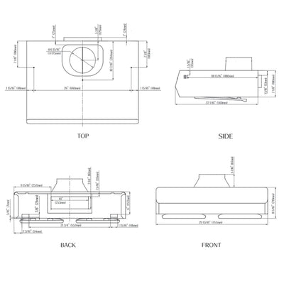 FOTILE Pixie Air UQG3602 Under Cabinet Range Hood, Stainless Steel, 36 Inch