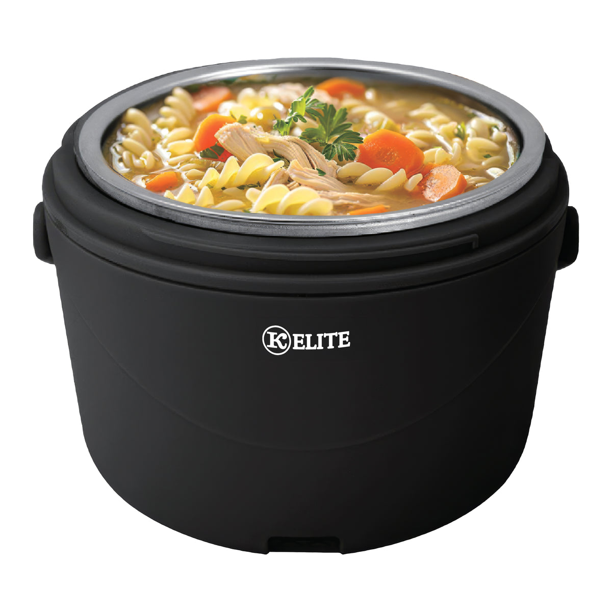 Kitchen Elite 1.16 Qt Electric Heated Lunch Box and Portable Food Warmer, Black - VMInnovations