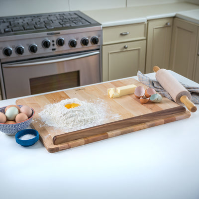 J.K. Adams Maple Ultimate Pastry Board with Engraved Rulers, 24" x 18" x 0.75"