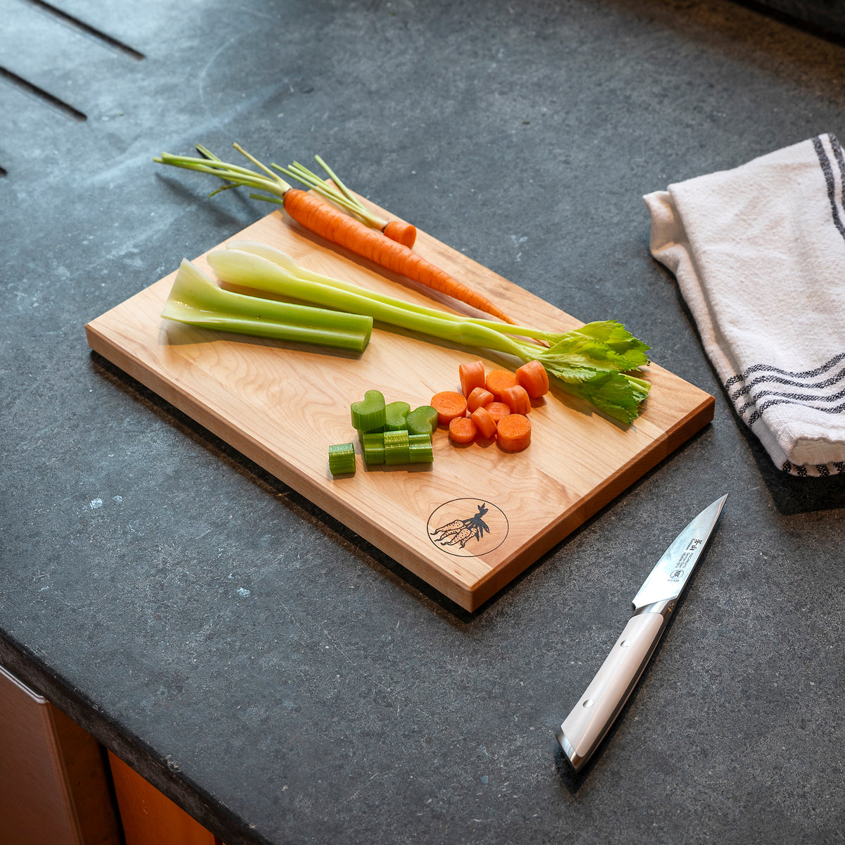 J.K. Adams Maple Wood Takes Two Reversible Cutting Board for Kitchen, 16" x 12"