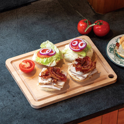 JK Adams Williston Maple Cutting Board with Juice Groove for Chopping, 16" x 12"