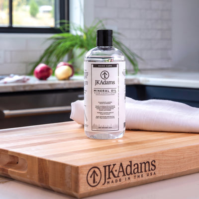 J.K. Adams Food Safe Mineral Oil for Wooden Serving and Cutting Boards, 16 Oz