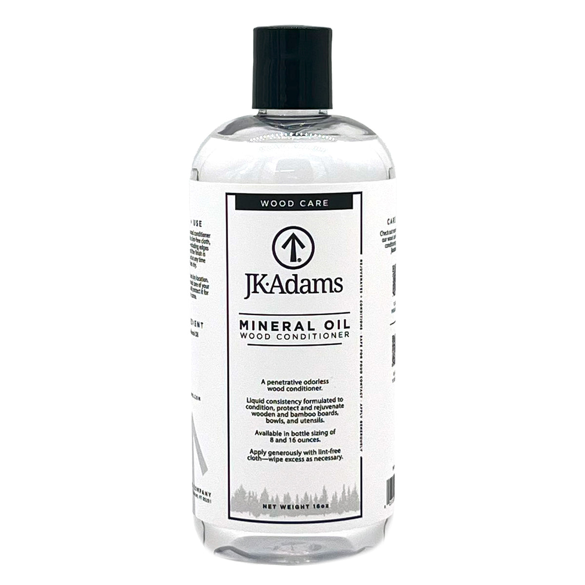 J.K. Adams Food Safe Mineral Oil for Wooden Serving and Cutting Boards, 16 Oz