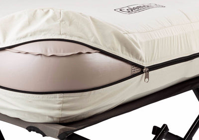 COLEMAN Portable Camping Twin Airbed Cot w/ Side Table & Battery Pump (Open Box)