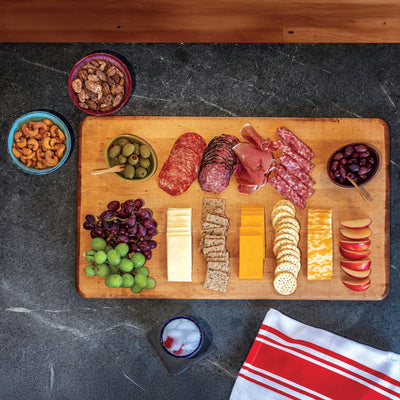 J.K. Adams Artisan 24" x 14" Hardwood Maple Wooden Serving Board for Charcuterie