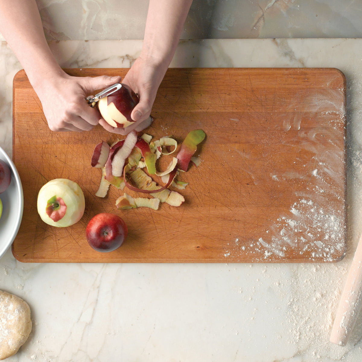 J.K. Adams Artisan 24" x 14" Hardwood Maple Wooden Serving Board for Charcuterie