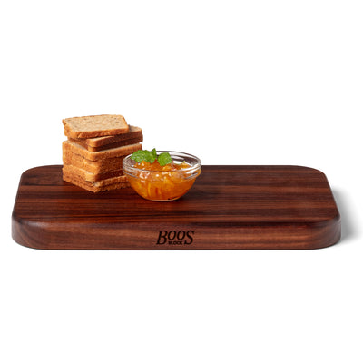 John Boos Walnut 4 Cooks Cutting Board for Kitchen Prep, 12" x 8" x 1" Thick