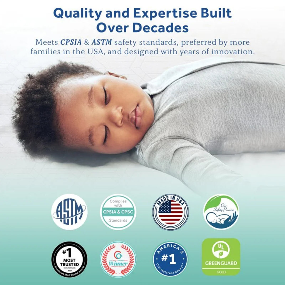 Sealy Baby 2-Stage Breathable, Waterproof Infant & Crib Bed Mattress, Airy Night