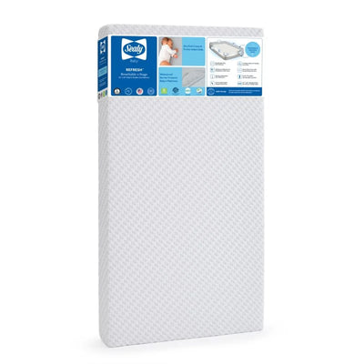 Sealy Baby Refresh 2-Stage Breathable, Waterproof Infant and Crib Bed Mattress