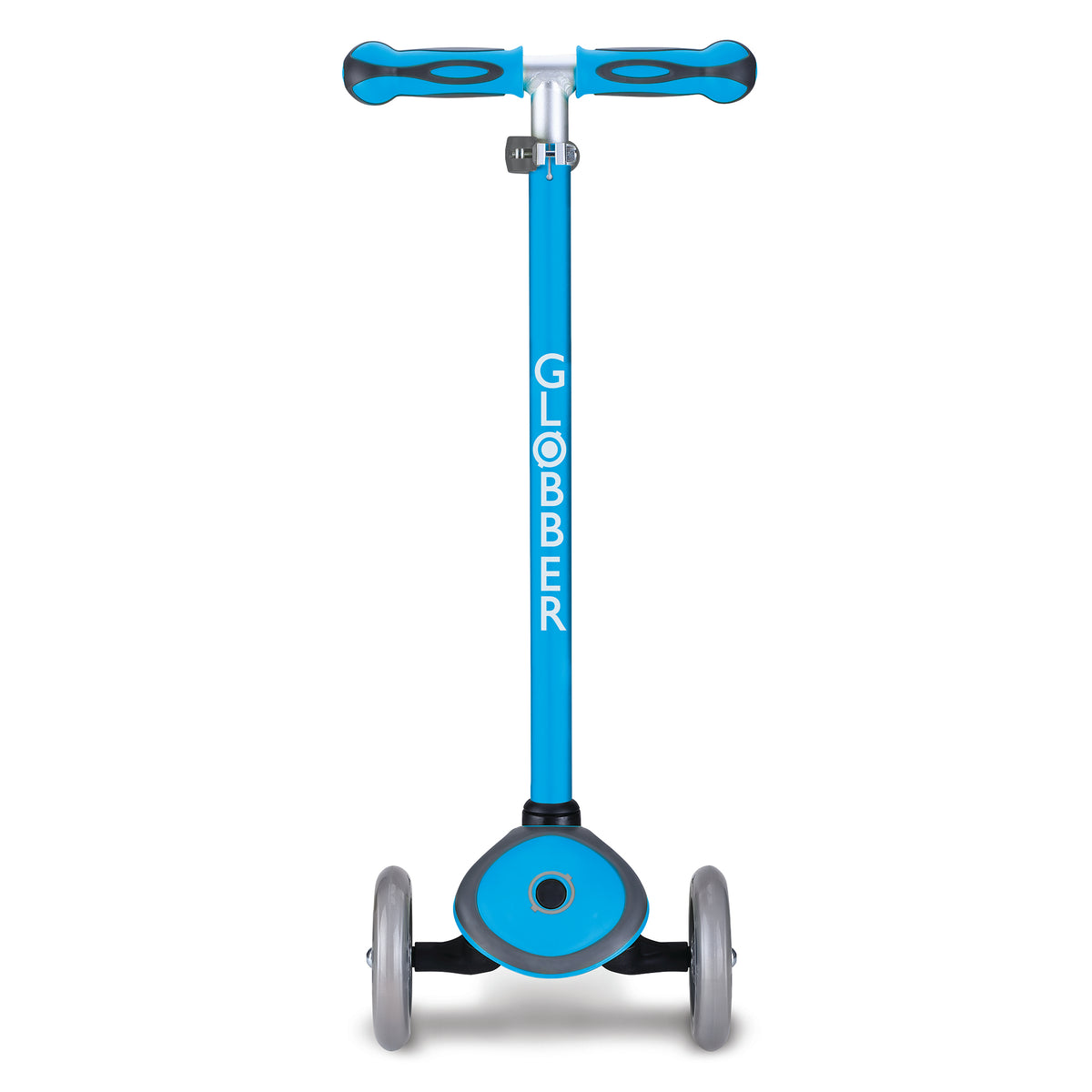 Globber V2 3-Wheel Kids Kick Scooter LED Light Up Wheels, Sky Blue (Open Box)