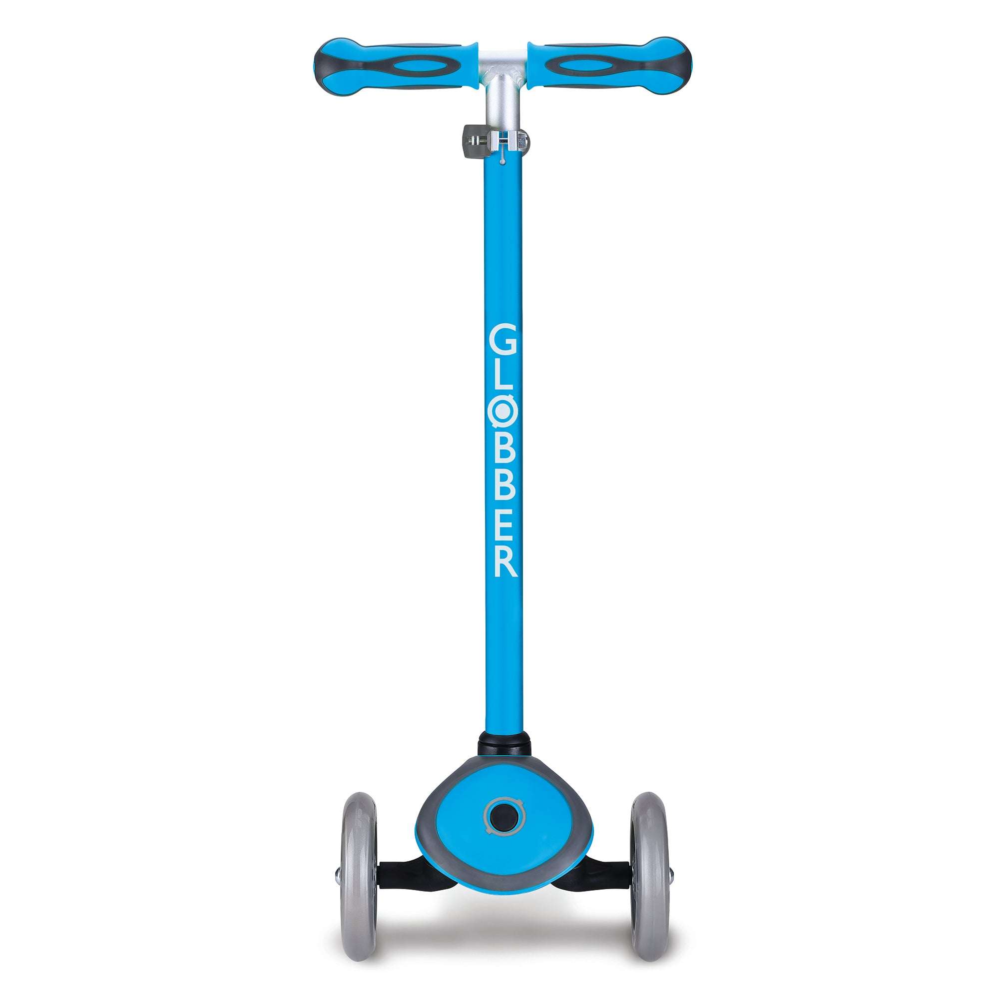 Globber V2 3-Wheel Kids Kick Scooter LED Light Up Wheels, Sky Blue (Open Box)