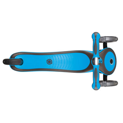 Globber V2 3-Wheel Kids Kick Scooter LED Light Up Wheels, Sky Blue (Open Box)