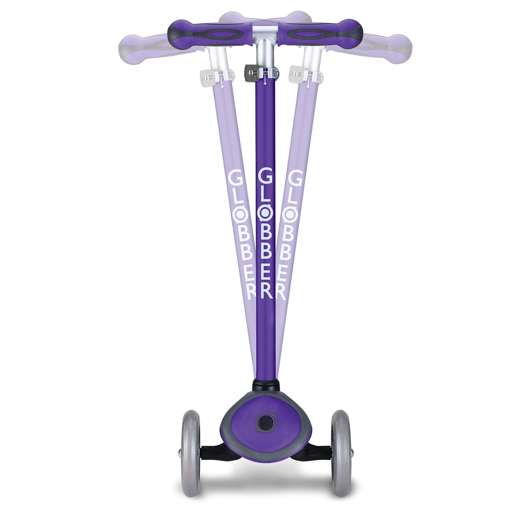 Globber V2 3-Wheel Kids Kick Scooter with LED Light Up Wheels, Purple (Open Box)