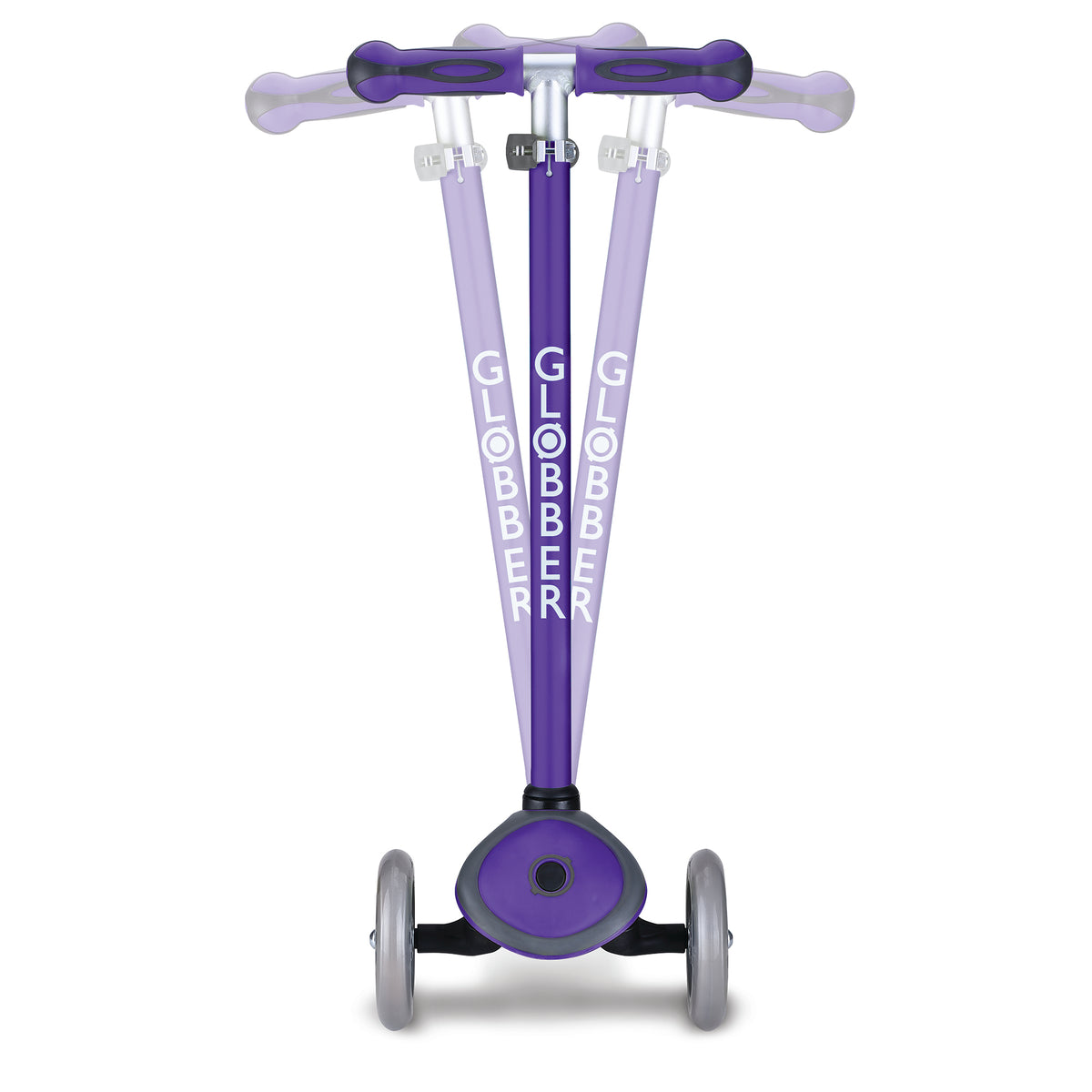 Globber V2 3-Wheel Kids Kick Scooter with LED Light Up Wheels, Purple(For Parts)
