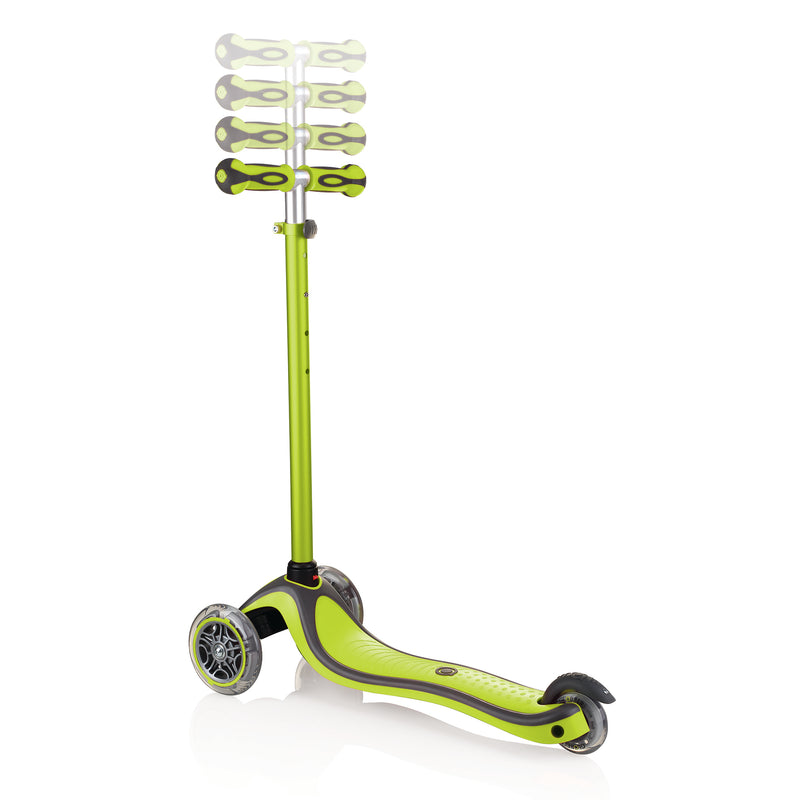Globber V2 3-Wheel Kids Kick Scooter with LED Light Up Wheels, Lime (For Parts)