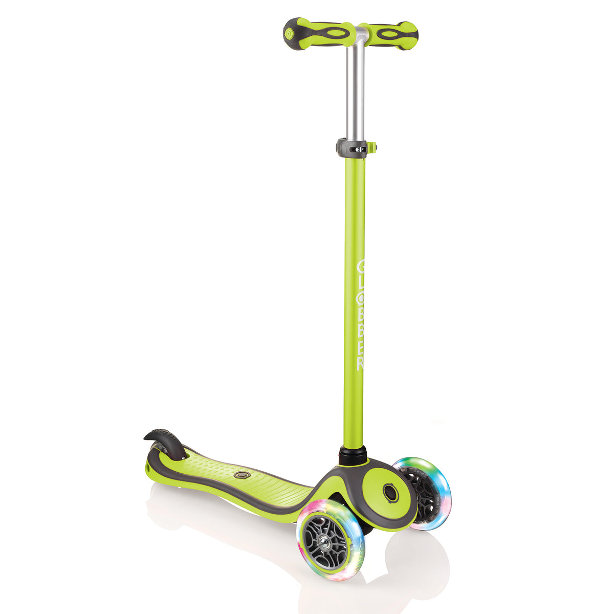 Globber V2 3-Wheel Kids Kick Scooter with LED Light Up Wheels, Lime (For Parts)