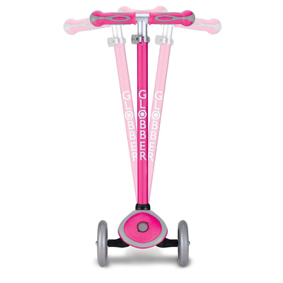Globber 3-Wheel Kids Kick Scooter with LED Light Up Wheels, Pink (Open Box)