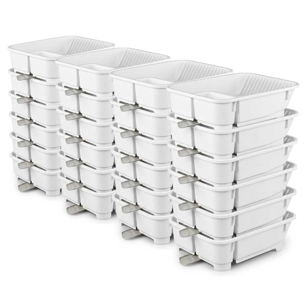 Sterilite Sink Set, Kitchen Inclined Drain Board for Flatware & Cutlery, 24 Pack