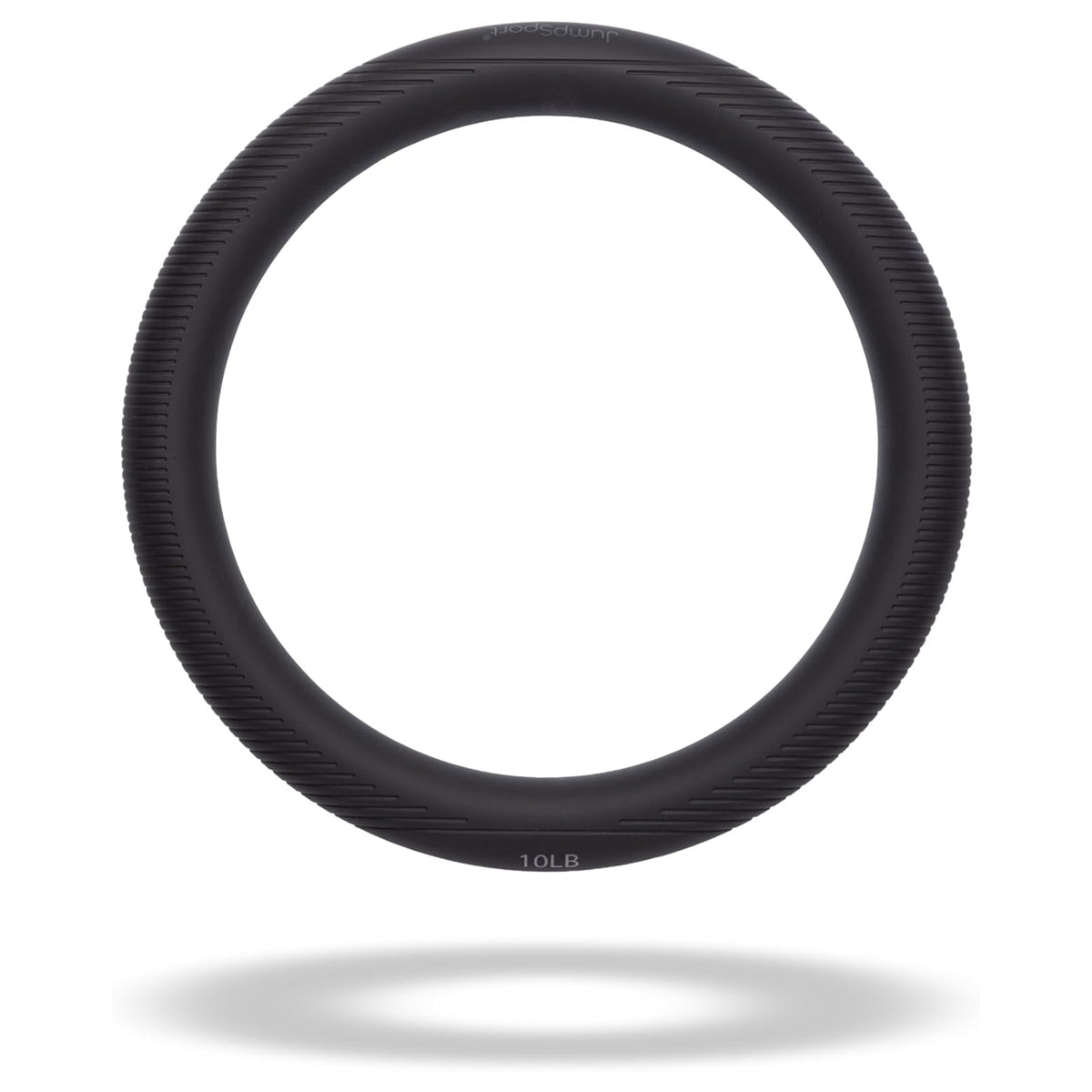 JumpSport 12" Ring 10 Lb Weighted Hoop for Strength and Balance Training, Black