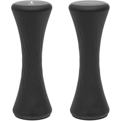 JumpSport Bells Hand Weight Pair with Non Slip Grip for Home Gym, 2.2 Lbs, Black