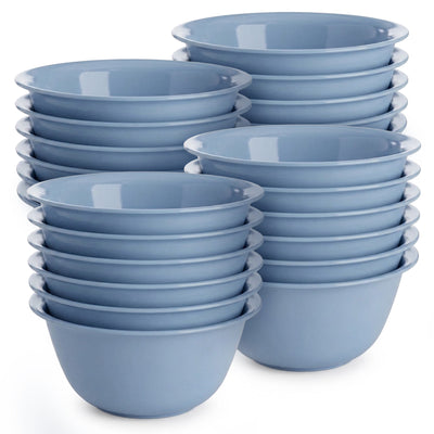 Sterilite Plastic 6 Quart Bowl for Serving and Food Prep, Washed Blue, 24 Pack
