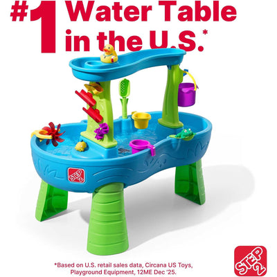 Step2 Rain Showers Splash Pond Sensory Water Table with Cover for Outdoor Play