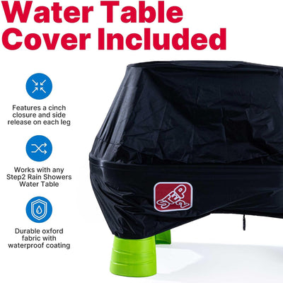Step2 Rain Showers Splash Pond Sensory Water Table with Cover for Outdoor Play