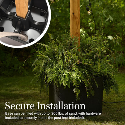 Step2 Firefly String Light Pole Stand w/ Planter for Patios and Backyard, 2 Pack