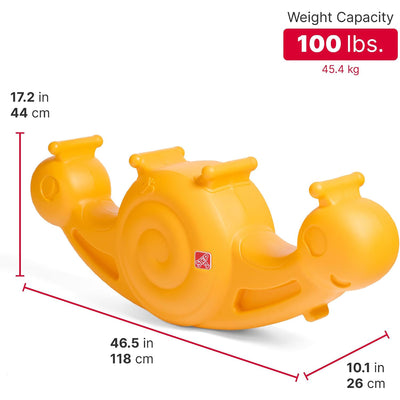 Step2 Seesaw Snail Kids Teeter Totter, Rocking Rider for Indoor/Outdoor, Yellow