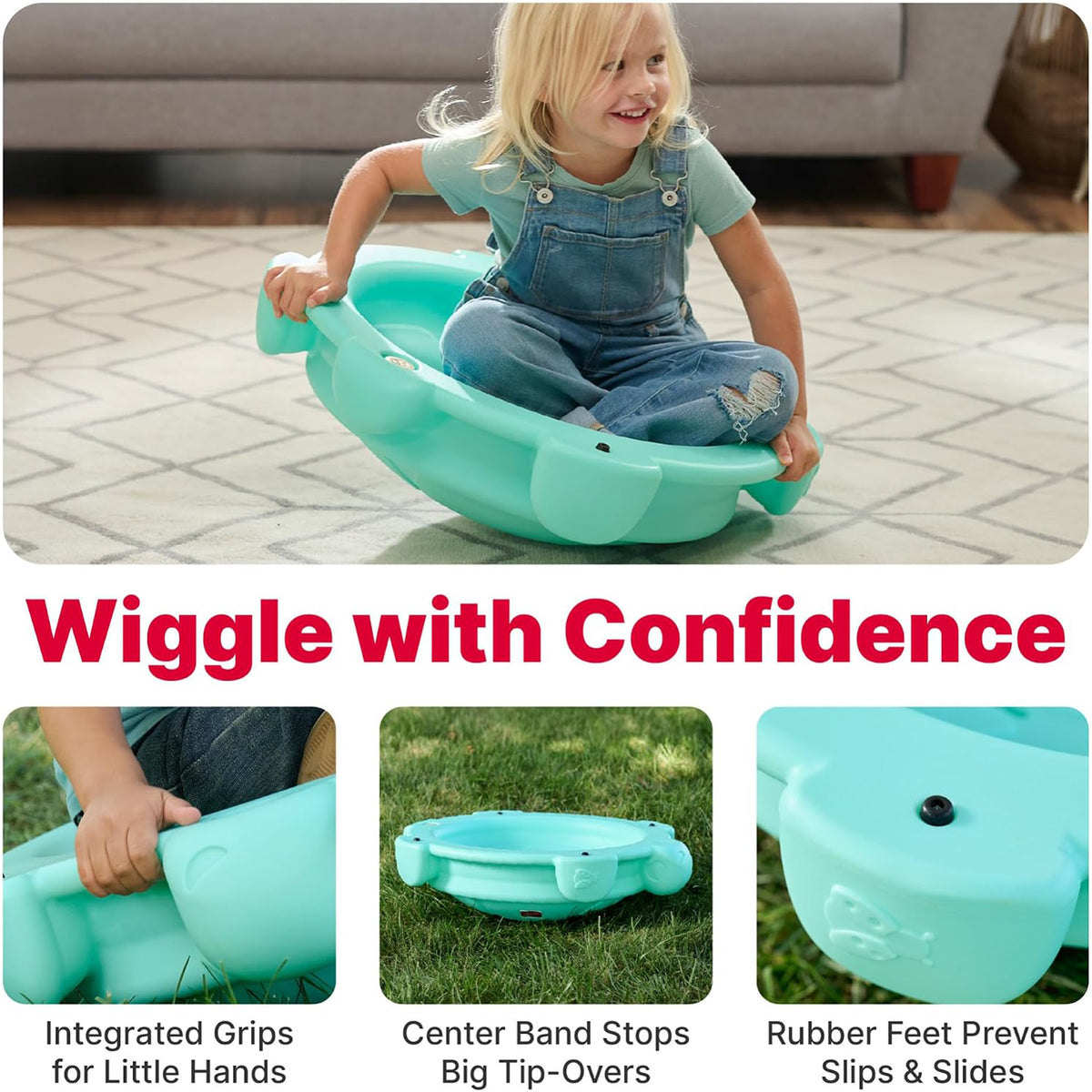 Step2 Topsy Turtle Rocking Disk & Stepping Stone, 2-in-1 Balance & Climbing Toy
