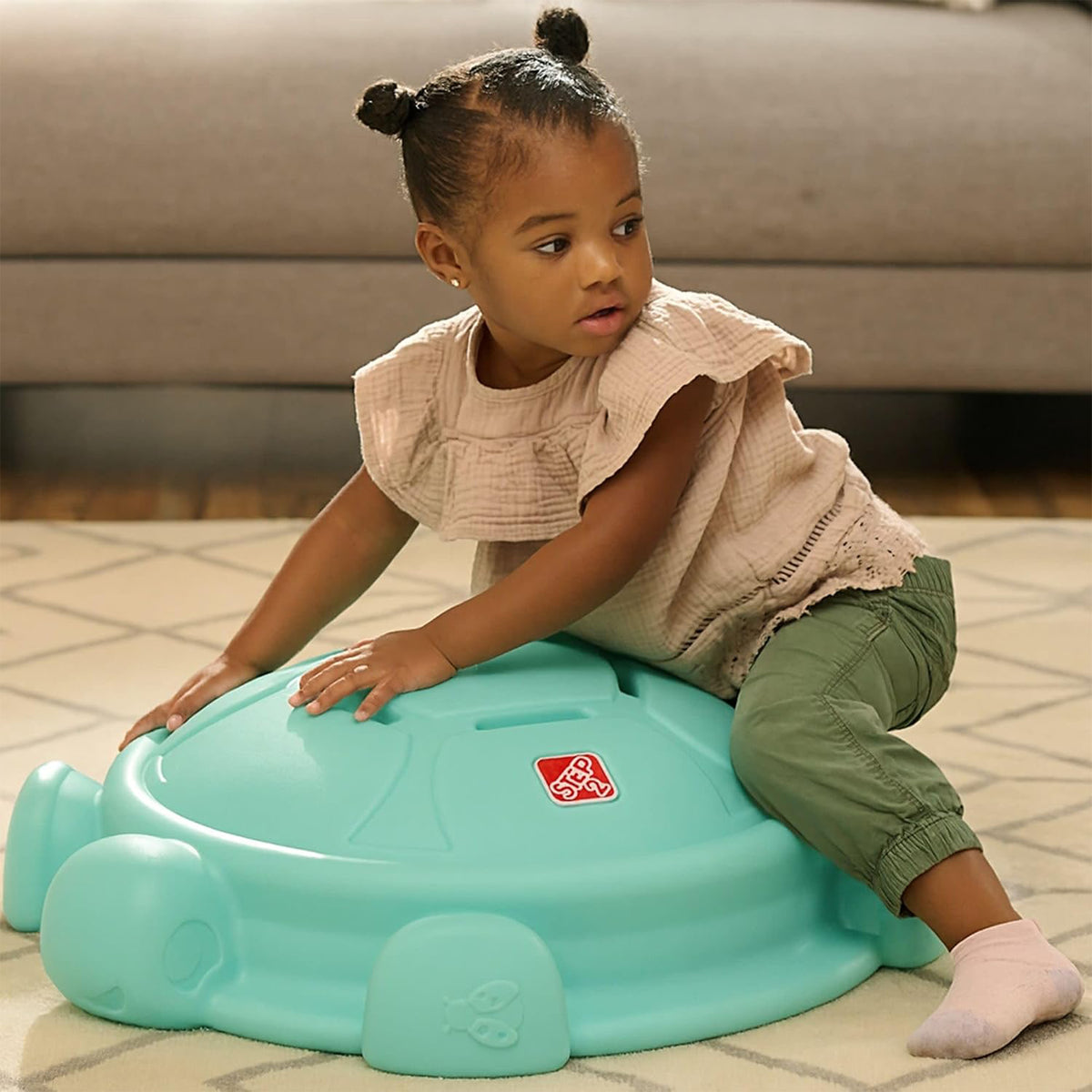 Step2 Topsy Turtle Rocking Disk & Stepping Stone, 2-in-1 Balance & Climbing Toy