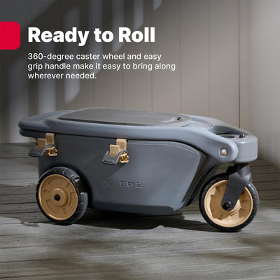 Step2 EverTough Garden Hopper Rolling Cart with Built In Handle and Storage
