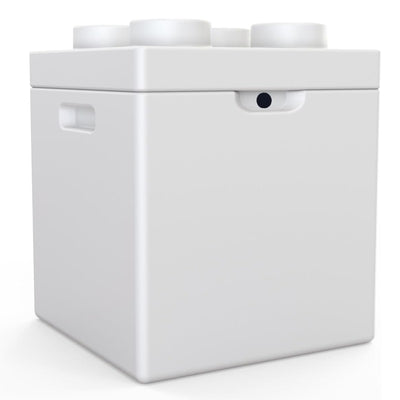 Step2 Contemporary Builders Toy Box with Lid, Storage Chest for Playroom, White