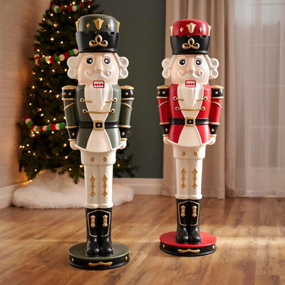Step2 4 Ft Paintable Nutcracker Prince Jr Indoor Outdoor Christmas Decor, 2 Pack