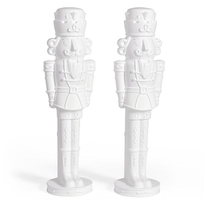 Step2 4 Ft Paintable Nutcracker Prince Jr Indoor Outdoor Christmas Decor, 2 Pack