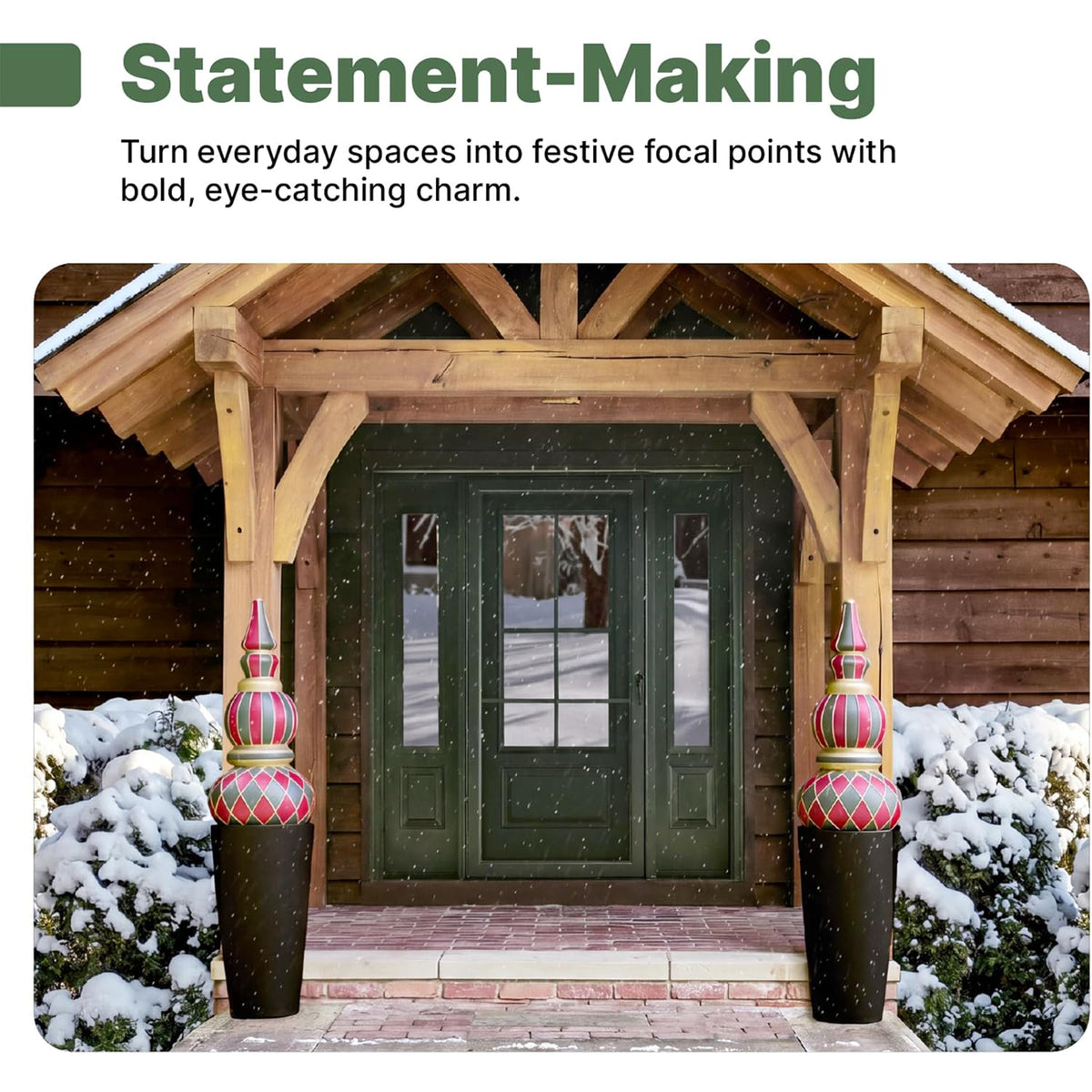 Step2 Paintable Indoor Outdoor Christmas Ornament Topiary for 15" Planters
